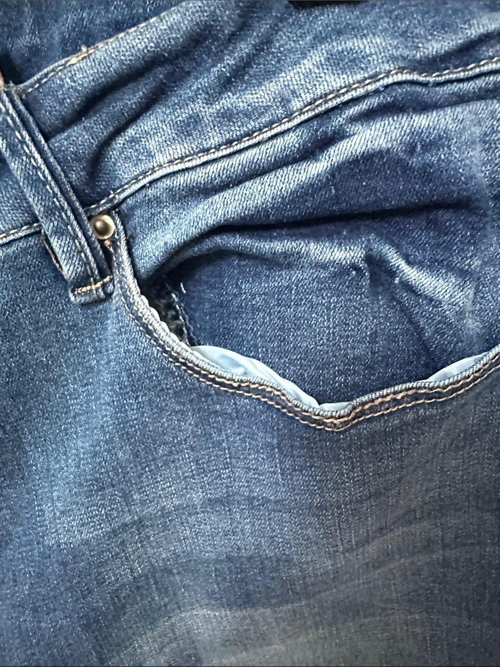 Royalty For Me Cropped Frayed Hem Blue Jeans - Picture 3 of 6